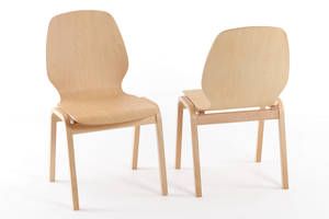 Sowohl die Sitzschale als auch das Gestell sind aus Holz